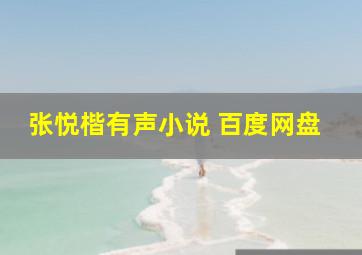 张悦楷有声小说 百度网盘